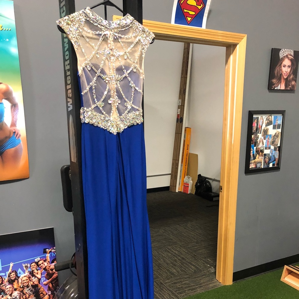 Beautiful blue and sequin gown